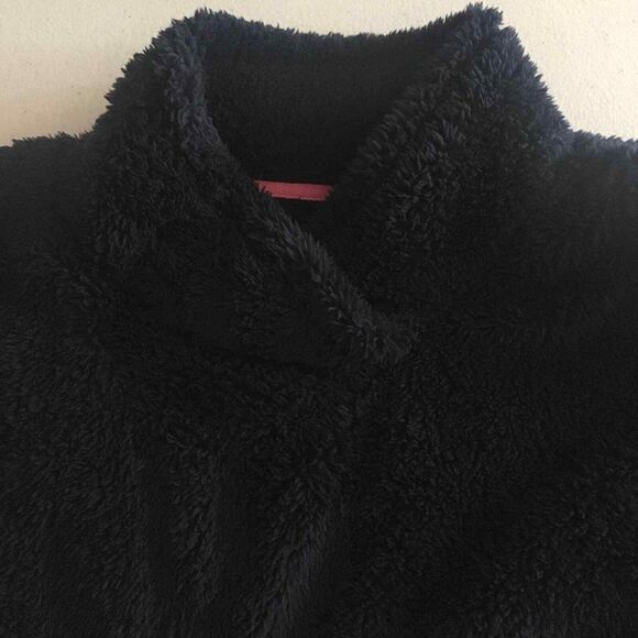 Jane And Bleecker Sweater Womens Small Dark Navy Blue Faux Fur Cozy Pullover - Picture 5 of 11